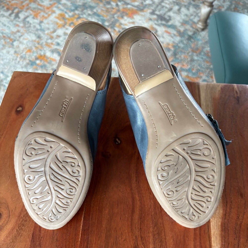 Earth Kristy Blue Peep Toe Bootie Sz 8 - Picture 7 of 10